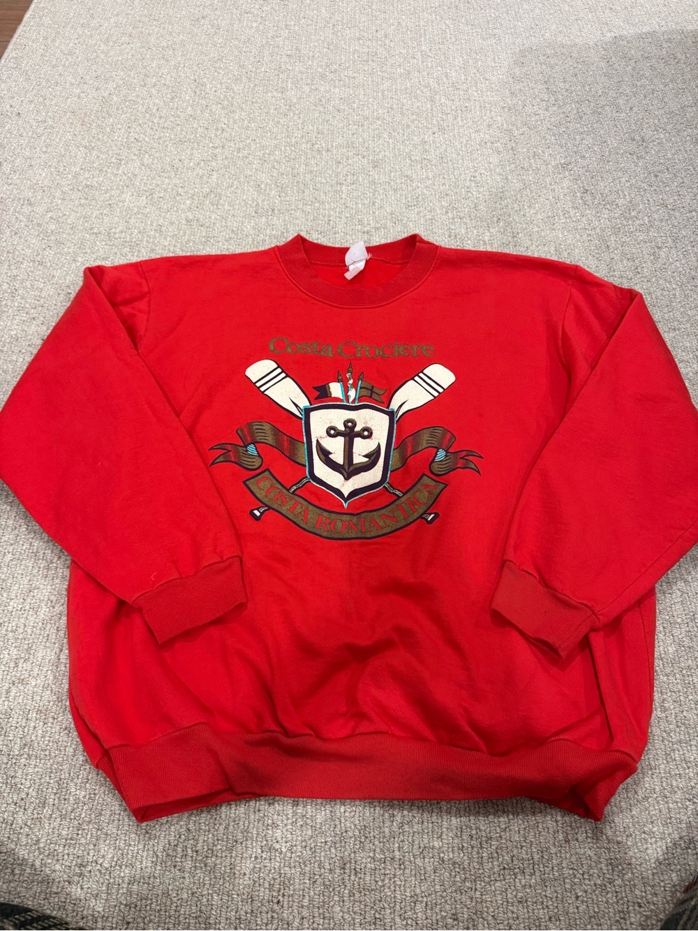 True vintage costa crociere romantica Italian cruise line nautical sweatshirt